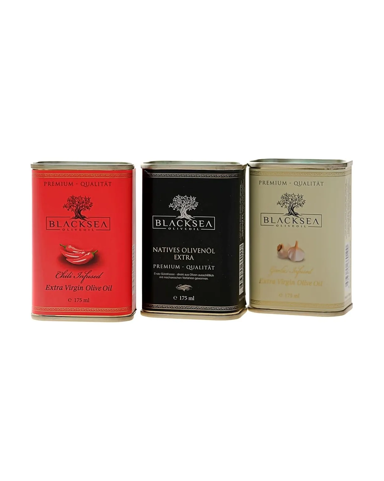 Blacksea Hediye Kutusu — Aromalı Zeytinyağı Üçlüsü (3 × 175 ml)